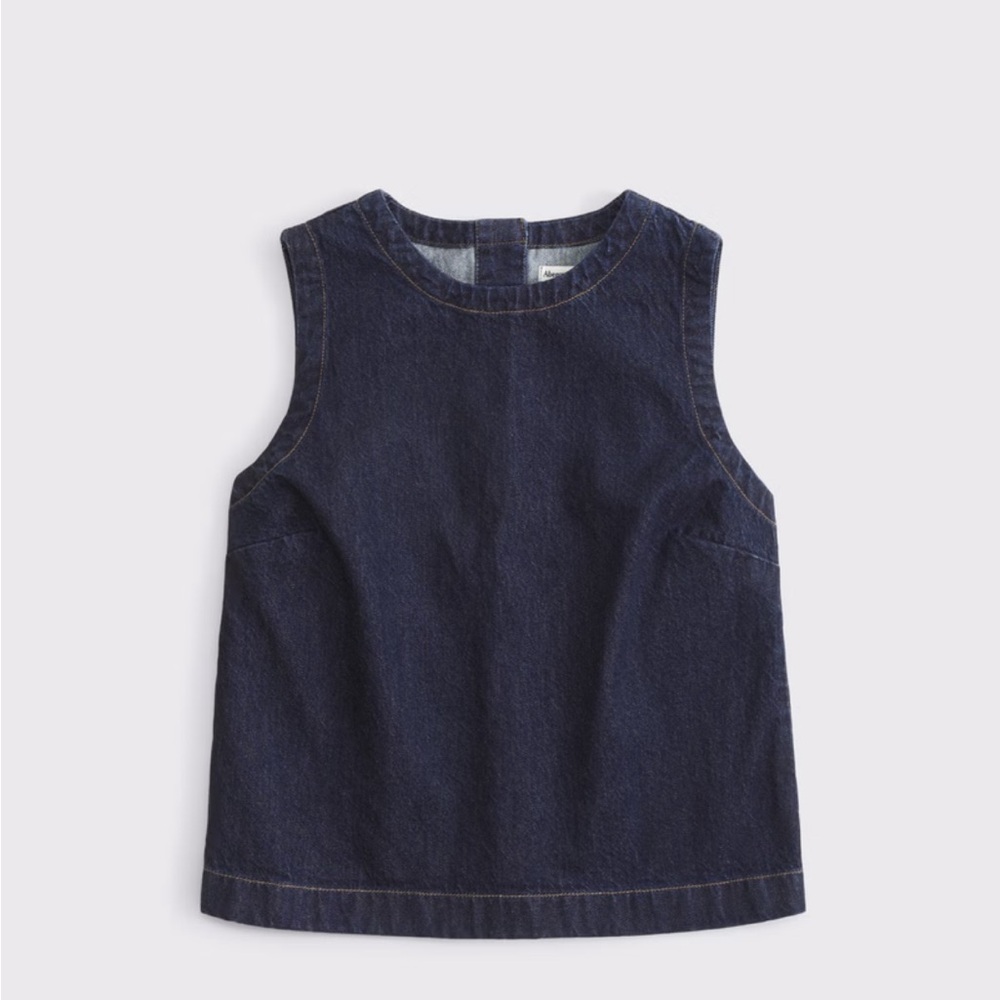 Abercrombie Denim Shell Top, Dark Wash size XS NWT
